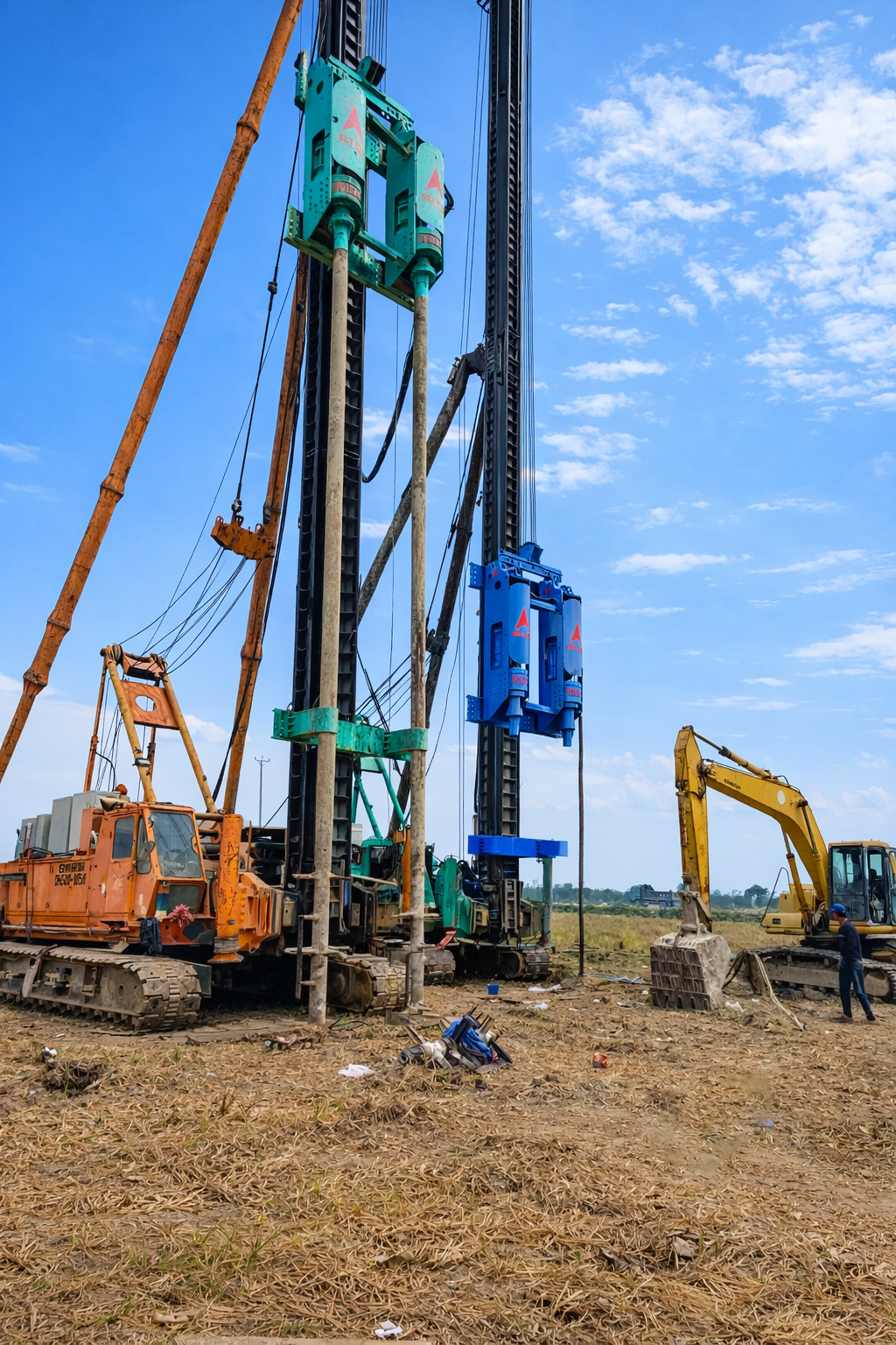 Khoan cọc xi măng đất Sân bay Gia Bình - Bắc Ninh